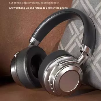 Наушники с поддержкой Bluetooth, шумоподавление, отсутствие задержек, захватывающий звук, сверхлегкие наушники с широкой совместимостью чёрный