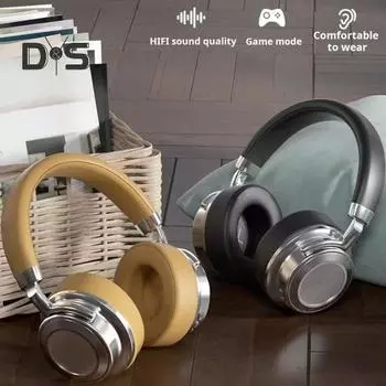 Наушники с поддержкой Bluetooth, шумоподавление, отсутствие задержек, захватывающий звук, сверхлегкие наушники с широкой совместимостью чёрный