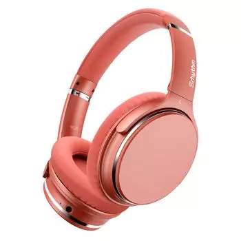 Наушники с шумоподавлением Srhythm NC25, беспроводные Bluetooth-наушники, 50 часов воспроизведения музыки, низкая задержка, сверхлегкие, складные, для звонков, оранжевые