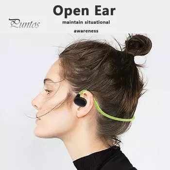 Наушники с воздушной проводимостью HiFi стереозвук открытые наушники с креплением на шее совместимые с Bluetooth 5.3 беспроводные наушники Handsfree чёрный