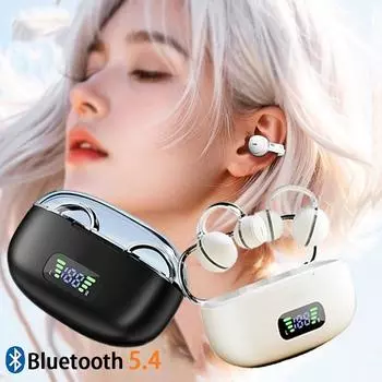 Наушники с зажимом для ушей ENC гарнитура беспроводная Bluetooth5.4 наушники S39 светодиодный цифровой дисплей спортивный бег для Android iOS