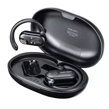 Наушники Sanwa Direct Open Ear, совместимые с Bluetooth, водонепроницаемые, IP5, воздушная проводимость, регулируемый размер, легкие, 10 г, закрывают уши