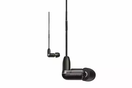 Наушники SHURE AONIC 3 с высокой звукоизоляцией, микрофоном и пультом дистанционного управления, канального типа, гарантия 2 / SE31BABKUNI-A, черные: / / / [/Производитель