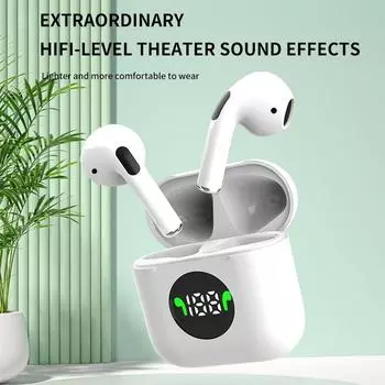 Наушники со светодиодным цифровым дисплеем Pro4 True Wireless Bluetooth 5.3, гарнитура с низкой задержкой, наушники для киберспорта, игровые наушники