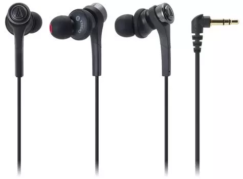 Наушники SOLID BASS черные BK audio-technica In-ear ATH-CKS55X