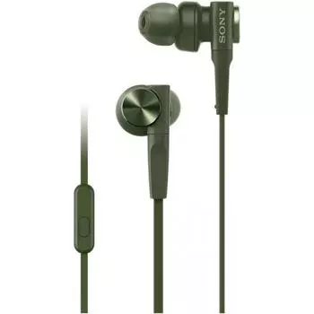 Наушники Sony Deep Bass Модель MDR XB55AP Канального типа Пульт дистанционного управления Микрофон в комплекте Зеленый MDR XB55AP G одиночный элемент Зеленый