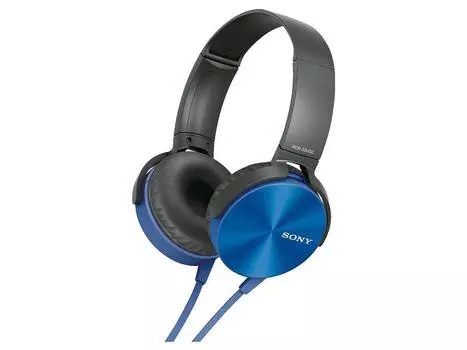 Наушники SONY герметичные складные синие L MDR-XB450 MDR-XB450