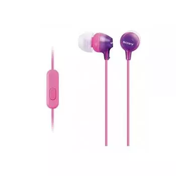 Наушники Sony MDR-EX15AP: Канального типа с пультом ДУ и микрофоном Фиолетовый MDR-EX15AP V