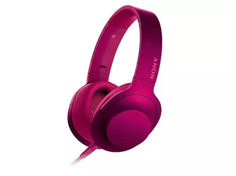 Наушники Sony на съемном пульте ДУ и микрофоне бордового цвета P h.ear MDR-100A: Совместимость с высоким разрешением, герметичный, складной,