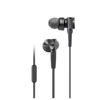 Наушники Sony с глубоким басом модель MDR-XB75AP: Канального типа с пультом ДУ и микрофоном, черный MDR-XB75AP B