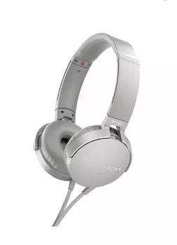 Наушники Sony с глубокими басами, складная модель с пультом дистанционного управления и белым микрофоном W MDR-XB550AP, MDR-XB550AP