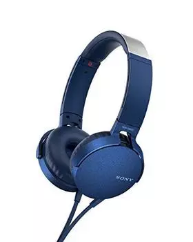 Наушники Sony с мощным басом, модель MDR-XB550AP: Складная с пультом дистанционного управления и микрофоном Синяя MDR-XB550AP L