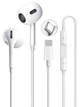 Наушники типа C Проводные наушники Наушники типа C Наушники типа C Наушники для iPad Проводные наушники типа C с микрофоном Могут совершать звонки Громкость