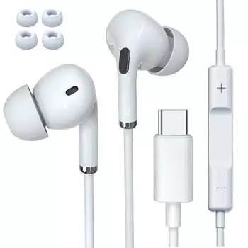 Наушники типа C Проводные наушники USB C с телефоном 16 Наушники типа C Наушники с шумоподавлением и пультом дистанционного управления Регулировка громкости Шумоподавление