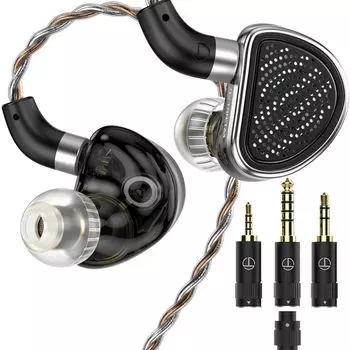 Наушники TRN TA4 Earmoni Knowles с бериллиевым покрытием, мониторные наушники со сменным штекером QDC, съемный кабель, монитор для ушей с высоким уровнем звука