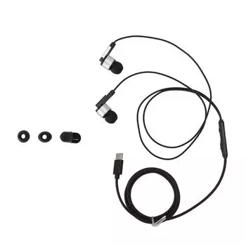 Наушники USB C, вкладыши, Hi-Fi стерео, бас, шумоподавление, проводные наушники USB Type C с микрофоном