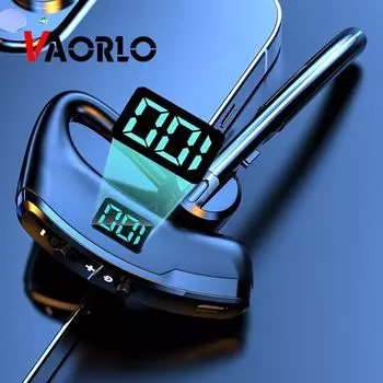Наушники VAORLO V8S с шумоподавлением, наушники с цифровым дисплеем, деловая гарнитура с HD-микрофоном, супер басы для всех смартфонов чёрный