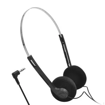 Наушники в стиле ретро, маленькие, многоцелевые, удобные для переноски, фотореквизиты для бега, полета на самолете чёрный