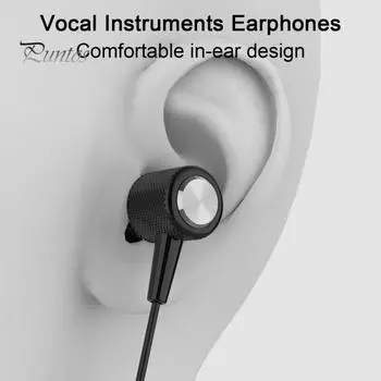 Наушники-вкладыши 5D Surround Sound с микрофоном Высококачественный звук Наушники с интерфейсом 3,5 мм для мобильных телефонов и компьютеров светло-синий