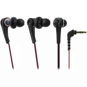 Наушники-вкладыши Audio Technica Solid Bass, черные, Ath Cks770 Bk, одинарные, черные