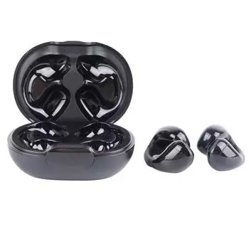 Наушники-вкладыши Bluetooth 5.3 с костной проводимостью HiFi стерео открытые беспроводные наушники-вкладыши для спорта и бизнеса черные D101