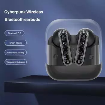 Наушники-вкладыши Bluetooth 5.3 с удобным управлением и микрофоном чёрный