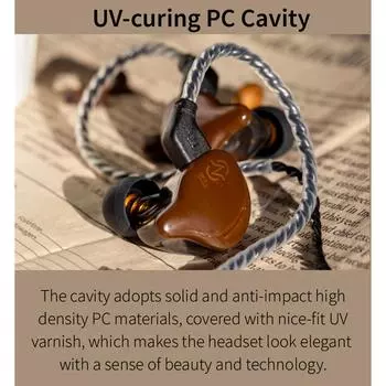 Наушники-вкладыши CCZ CoffeeBean с 1DD драйвером и шумоподавлением для сценического монитора, наушники с эффектом погружения A чёрный