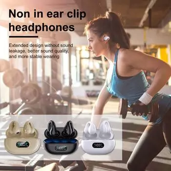 Наушники-вкладыши для перевода в реальном времени Открытые наушники Проводящие наушники Наушники-вкладыши для перевода для нескольких систем Наушники-вкладыши для перевода One Size чёрный