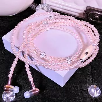 Наушники-вкладыши Pearl Collar с микрофоном 3,5 мм, проводная гарнитура, подарочные наушники