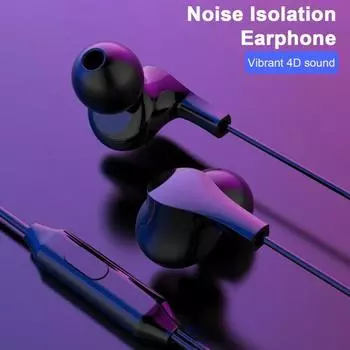Наушники-вкладыши с динамическим блоком 10 мм HiFi Sound Immersive Sound Наушники 3,5 мм для телефонов и компьютеров