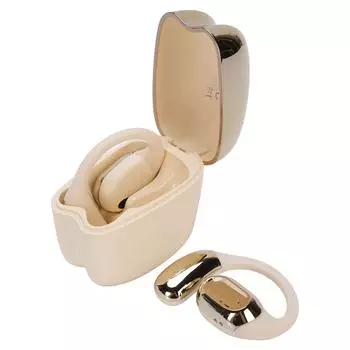 Наушники-вкладыши с функцией перевода AI, беспроводные Bluetooth-наушники с функцией перевода в реальном времени, портативные, 140 языков бежевый