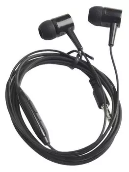 Наушники-вкладыши со встроенным микрофоном Наушники с высококачественным звуком чёрный