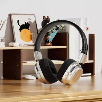 Наушники-вкладыши, совместимые с Bluetooth, беспроводные наушники, стереогарнитура Hi-Fi, аудиоразъем 3,5 мм для мобильных телефонов и ноутбуков чёрный