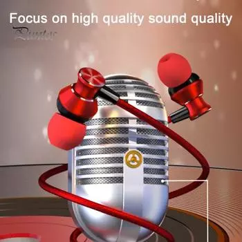 Наушники-вкладыши Универсальная проводная спортивная гарнитура с управлением длиной 1,2 м и 3,5 мм для мобильного телефона белый