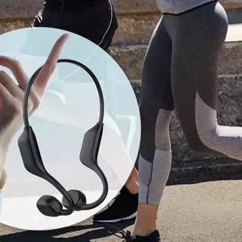 Наушники Yousheng Bone Conduction с низкой задержкой, стабильные, легкие, водонепроницаемые, IPX5, открытые беспроводные наушники с поддержкой Bluetooth чёрный