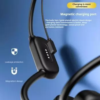 Наушники Yousheng Bone Conduction с поддержкой Bluetooth и классом водонепроницаемости IPX8, устойчивые к поту, спортивные наушники, музыкальный проигрыватель без помощи рук чёрный