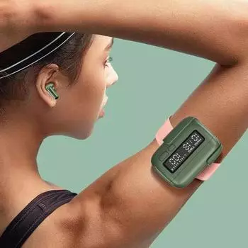 Наушники Yousheng с поддержкой Bluetooth, эргономичный дизайн, шумоподавление, стереонаушники-вкладыши, беспроводные наушники с зарядным чехлом оранжевый