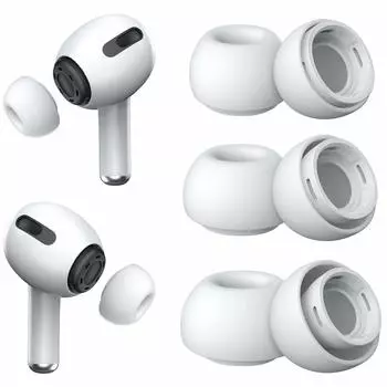 Наушники YUWAKAYI, совместимые с AirPods Pro Generation, силиконовые насадки, размер 1 пара, мягкий портативный футляр для хранения, в комплекте 1-й/2-й (S/M/L каждый)