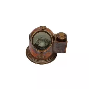 Nautical brass oil lamp binnacle gimbal compass maritime ship lantern boat