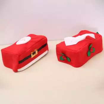 Navidad Noel Высококачественный замечательный диспенсер для салфеток Рождественские украшения Крышка для коробки с салфетками Фланель Новый год Красный красный