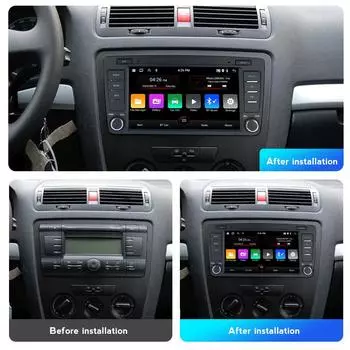 Navifly 7 Android Car Radio для Skoda Octavia 2 A5 2004-2013 Видеоплеер GPS RDS 2Din Stereo Carplay Auto Intelligent Systems