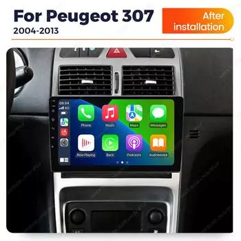 Navifly 9 дюймов интеллектуальные системы мультимедийный автомобильный радиоприемник для Peugeot 307 307CC 307SW 2002-2013 беспроводной Carplay Android Auto GPS