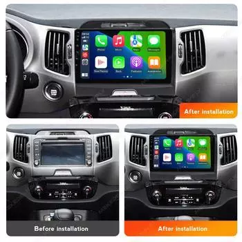 Navifly Android 13 автомобильный радиоприемник мультимедиа аудиоплеер для KIA Sportage 3 2010-2015 GPS беспроводной Carplay автосистемы стерео 2Din