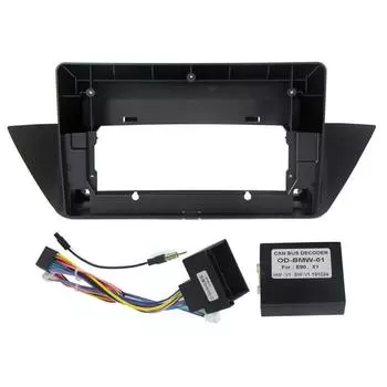 NaviFly Dashboard Frame Player Install Panel Dash Mount Kit Facia 10 дюймов для BMW X1 E84 2009-2012 Автомобильные аксессуары Radio Facia