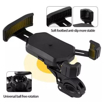 Навигационный кронштейн One Click Mobile 360 градусов Широкое вращение Anti-Shaking Quick Совместимый держатель телефона на руль Мобильный телефон Handlebar