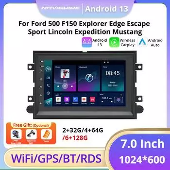 NAVIGUIDE 7 Android Carplay автомобильный мультимедийный плеер для Ford F150 Explorer Edge Escape Sport Lincoln Expedition Mustang без DVD красный