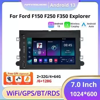 NAVIGUIDE 7 Android система Carplay автомобильный радиоприемник Multimeida плеер для Ford F150 F250 F350 Explorer GPS BT FM головное устройство без DVD красный