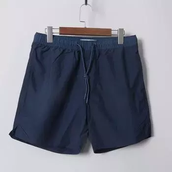 Navy Blue Elastic Waist Drawstring Sports Shorts Women Loose Summer Quick-Drying Running Fitness Pants Anti-exposure Dance Yoga Navy blue XL