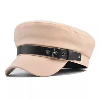 Navy Unisex Hat Beret With Windproof And Waterproof Features For Casual Use Beige Cotton