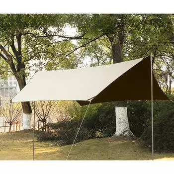 Навес для кемпинга, шестиугольный виниловый солнцезащитный защитный тент от дождевой воды, солнцезащитный козырек, ветрозащитный, оборудование для кемпинга 300*400*240CM